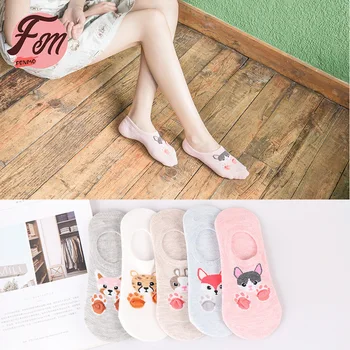 

Cotton Women's Short Socks Cute Lovely Kawaii Cartoon Sweet Cotton Women Socks Casual Women Ankle Socks for Girls