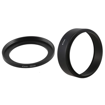

1 Pcs 43mm to 52mm Metal Step Up Filter Ring Adapter & 1 Pcs 67mm Mount Standard Metal Lens Hood