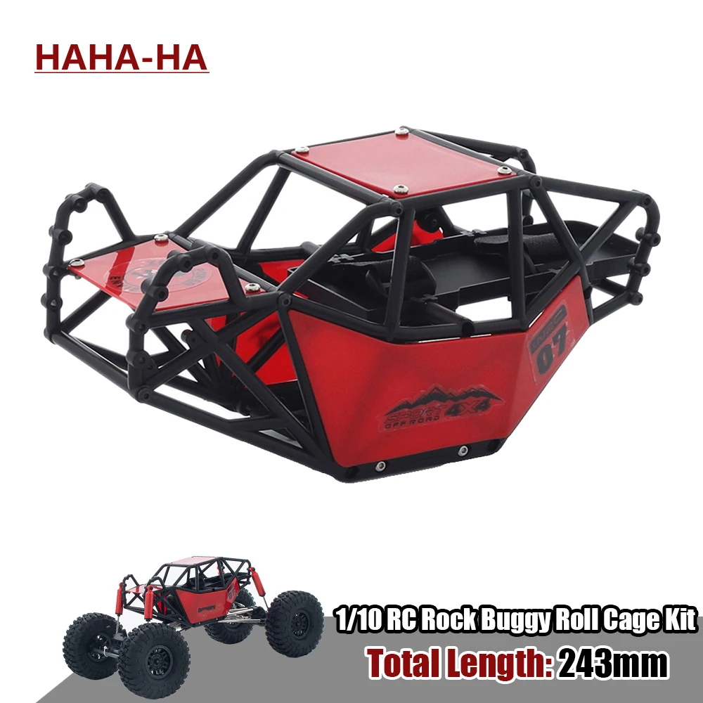 

Green/Red Off-Road Car Toy Nylon Rock Buggy Roll Cage Body Shell Chassis for 1/10 RC Crawler Car Axial SCX10 & SCX10 II 9004