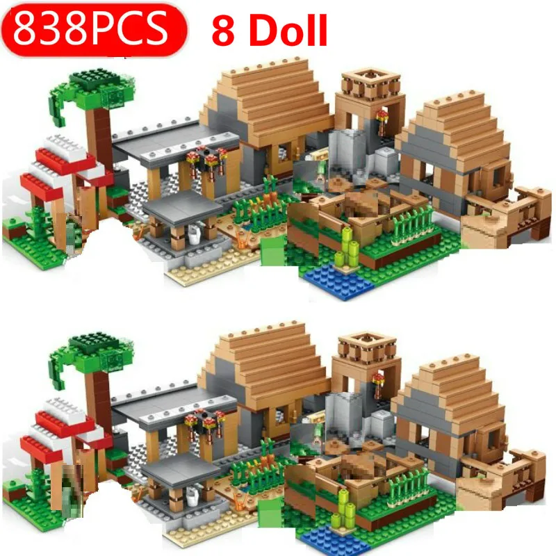 1208PCS Building Blocks For Legoinglys Minecraftinglys Village Warhorse City Tree House Waterfall Educational Toys For Children 1208PCS Building Blocks For Legoinglys Minecraftinglys Village Warhorse City Tree House Waterfall Educational Toys For Children