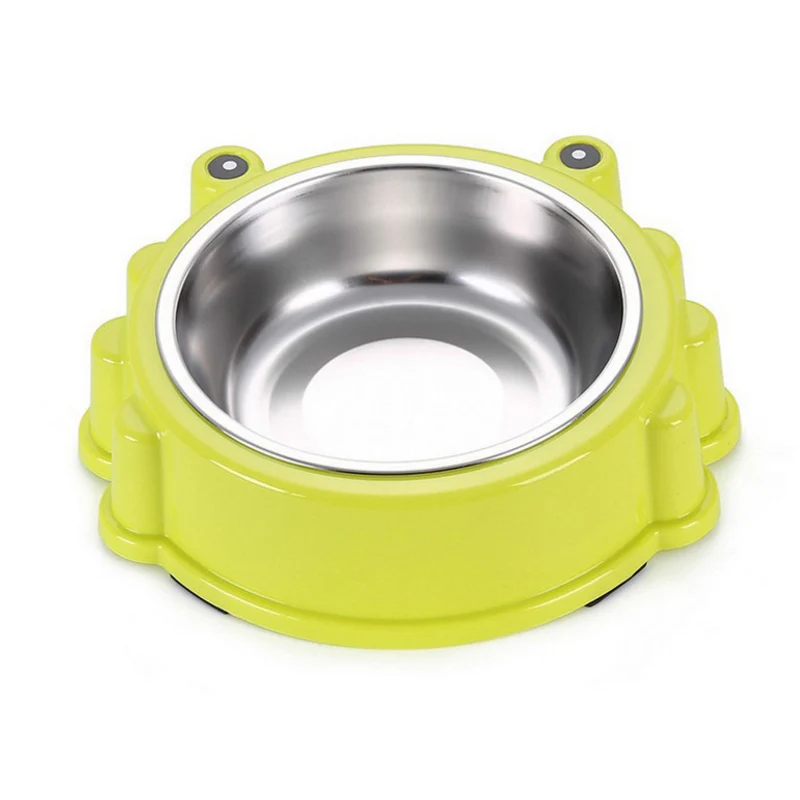 FW42 yellow Миски для домашних собак, миски для щенков, миска для еды из нержавеющей стали, миска для кошек, миска для хранения воды, питатель, нетоксичный полипропиленовый каучук, комбинированный миска для риса - Цвет: FW42 yellow