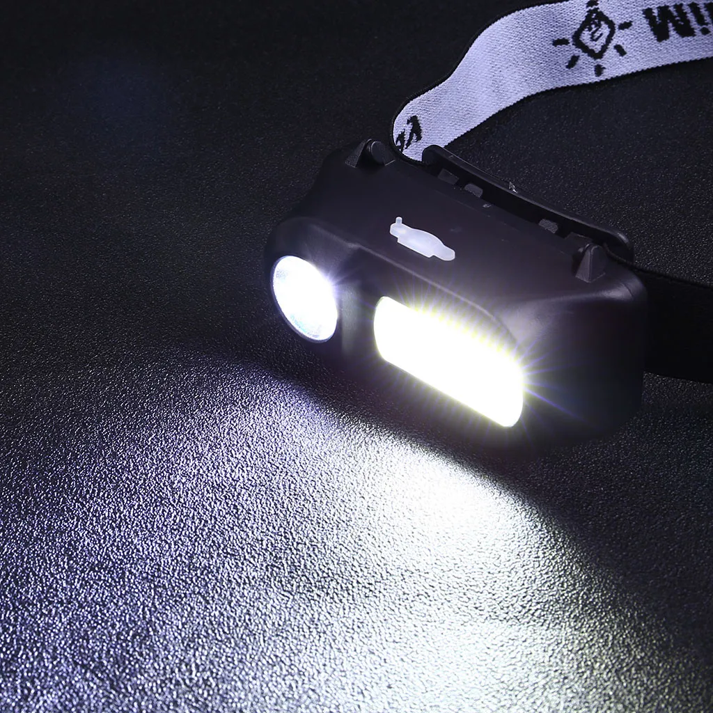 XPE LED COB светодиодный 6-режимный головной ремень для фонарика Регулируемый фонарик на голову Перезаряжаемые налобный фонарь# D