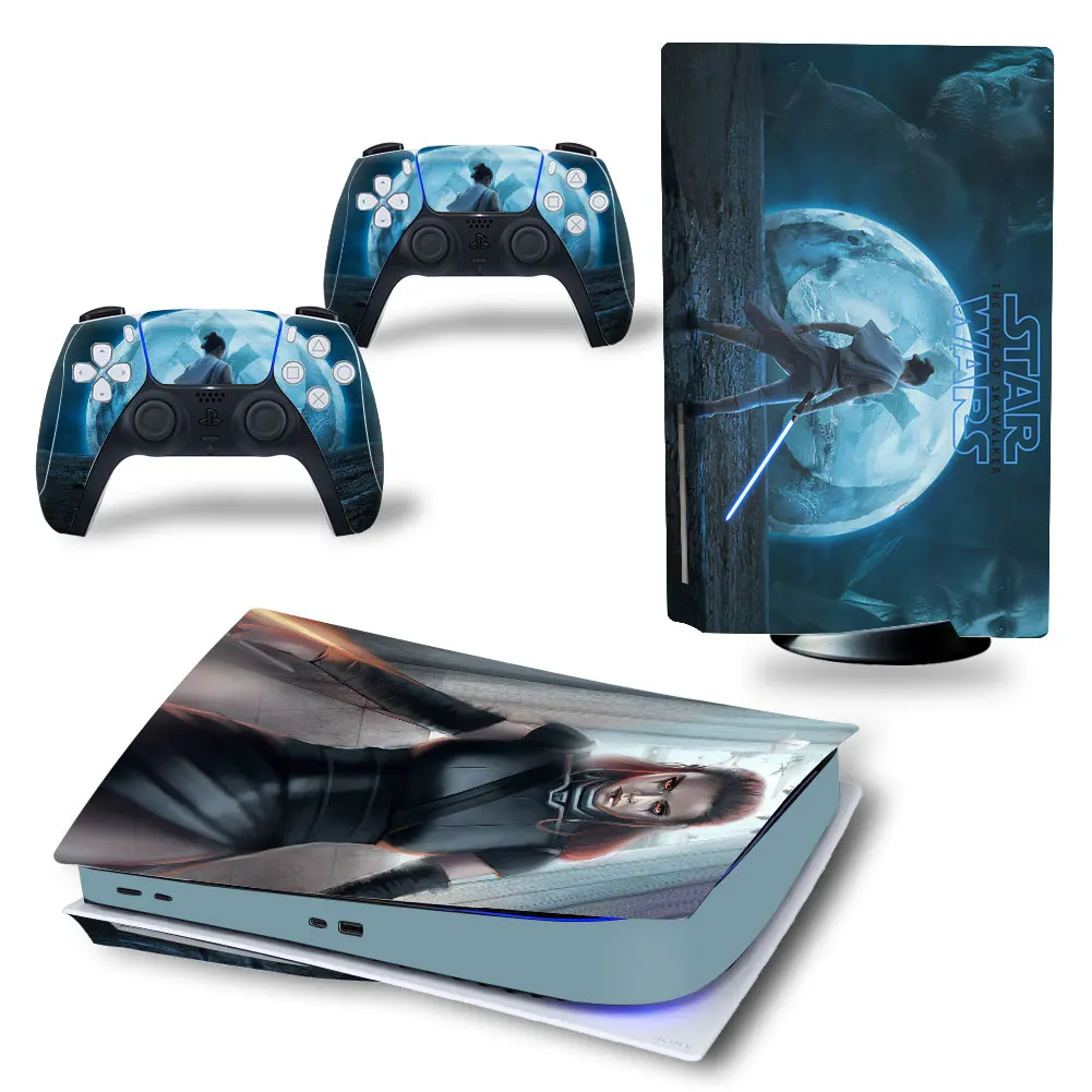 Marvel Star Wars PS5 Disk Skin Sticker Decal Cover for PlayStation 5 Console and 2 Controllers PS5 Disk Skin Sticker Vinyl