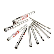 10Pcs 3-8mm Diamond Coated Core Saw Hole Drill Tool Set For Glass Marble TilesDrop ship 10Pcs 3-8mm Diamond Coated Core Saw Hole Drill Tool Set For Glass Marble TilesDrop ship