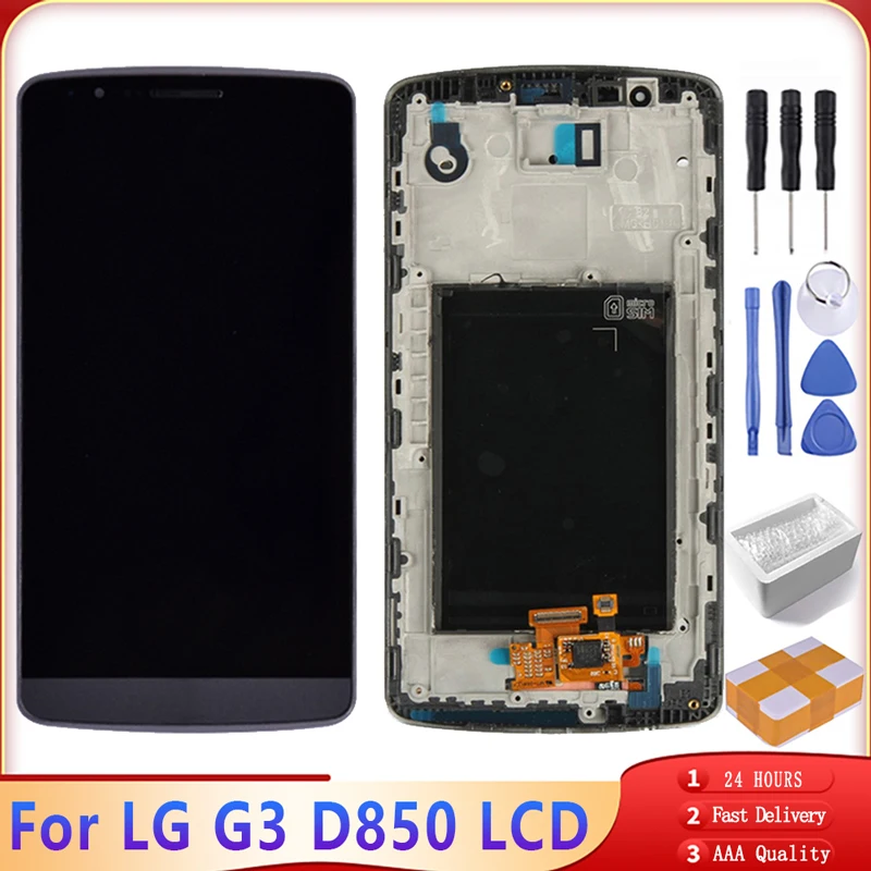 5 &quotОригинальный ЖК-дисплей для LG G3 D850 сенсорный экран новый дигитайзер в сборе