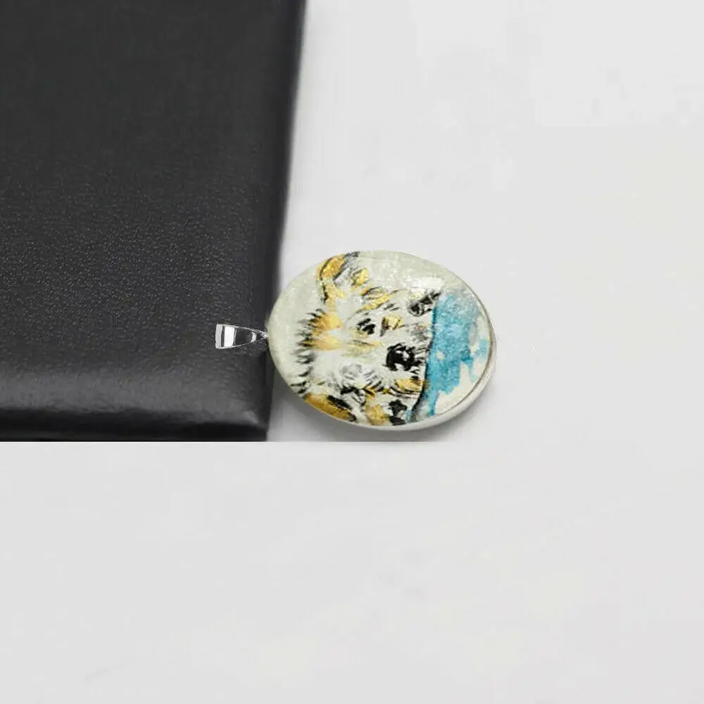  펜던트 베이스 블랭크, 25mm(1 인치) 라운드 카보숑 베젤 펜던트 트레이, 설정용 DIY 보석 공예 제작