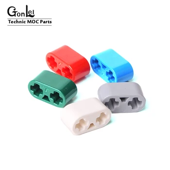 

20Pcs/lot Technic Beam 1x2 Thick with Axle Hole MOC Building Blocks Bricks Connectors Parts DIY Toys Compatible with 45590