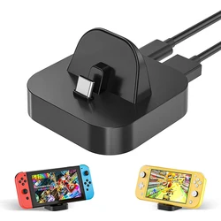 Charging Stand for Nintendo Switch and Switch Lite, Compact Charger Dock Station with Type C Port Portable Mini Power Adapter Charging Stand for Nintendo Switch and Switch Lite, Compact Charger Dock Station with Type C Port Portable Mini Power Adapter