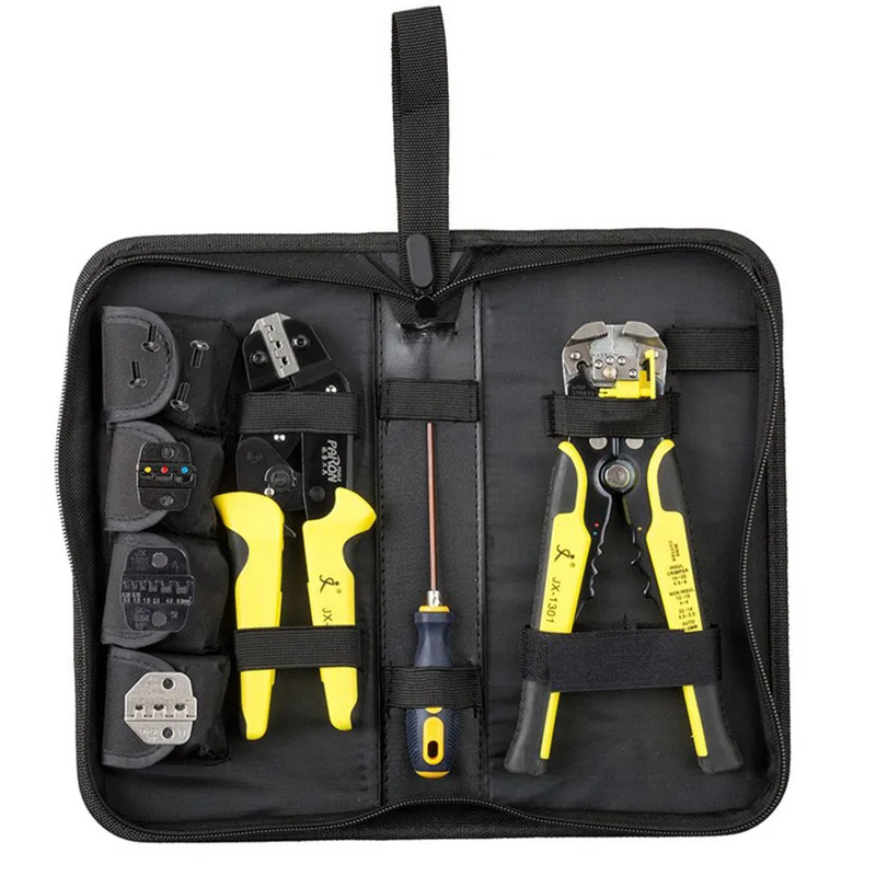 

Newest Wire Crimpers Wire Strippers Tool Kit Crimping Tool 4 in 1 Insulated Ratcheting Terminals Set