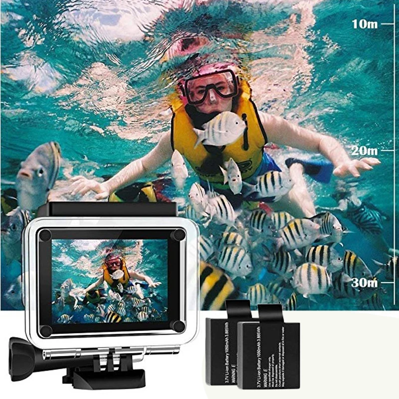 Экшн-камера HD 1080P водонепроницаемый 140 градусов широкоугольный объектив Спортивные видеокамеры 4k camara deportiva Спортивная камера