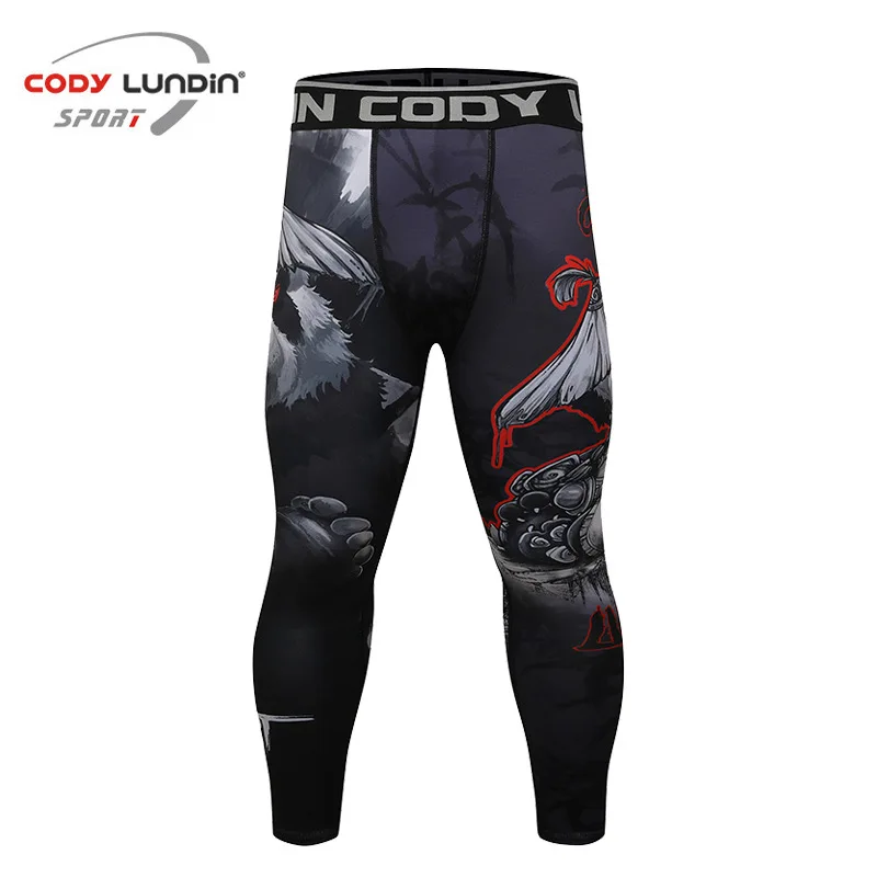 Mens Compression Leggings Fitness Running Tights Quick Dry Gym Football Trousers Training Sport Jogging Racing Workout Pans