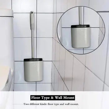 

New Creative Novelty Silicone Toilet Brush U-shaped Brush Wall-mounted Bendable Toilet Cleaning Thermoplastic Brush Rubber F2T1