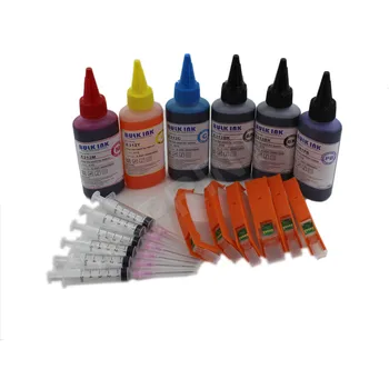 

UP 6colors PGI480 PGI-480 CLI-481refill Ink Cartridge + 100ml dye ink compatible for Canon PIXMA TS8140 TS9140 printer