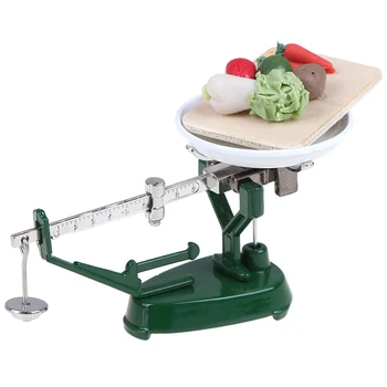 

New 1:12 Dollhouse Miniature Mini Platform Balance Scale Toy Match For Forest Animal Family Collectible Gift