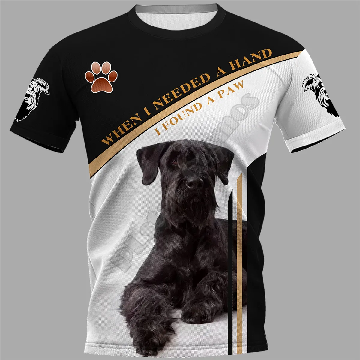 Riesen schnauzer 3d gedruckt T-Shirts Frauen für Männer Sommer lässig T-Shirts Kurzarm T-Shirts lustige Kurzarm Drop Shipping 06
