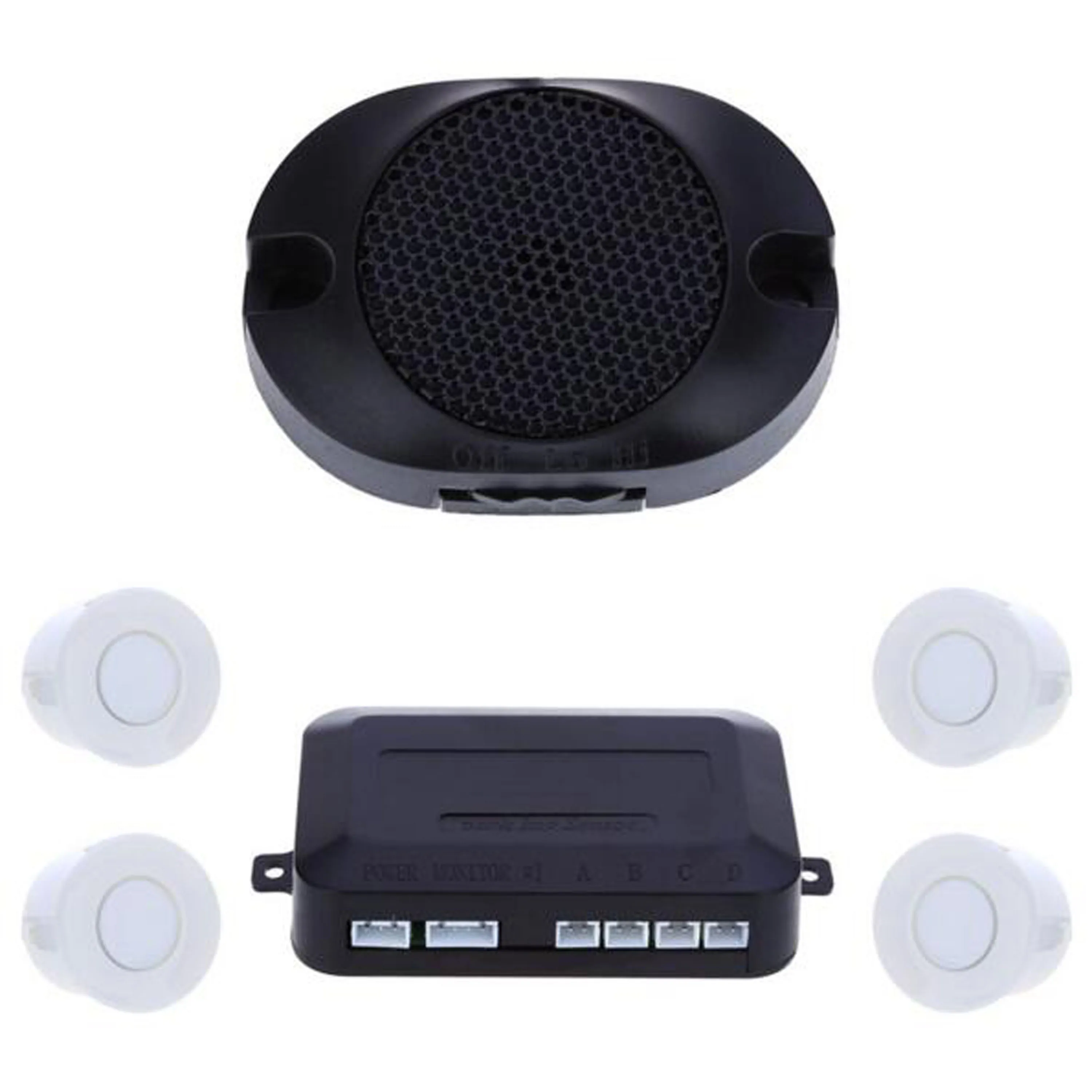 

4 sensors buzzer 22MM car parking sensor kit reverse backup radar sound alert indicator probe system 12V PS-02