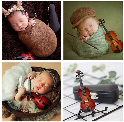 Photography Props Musical Instrument Violin  Newborn  Fotografia Studio Photoshoot Instruments Photo  Creative  Prop Accessories