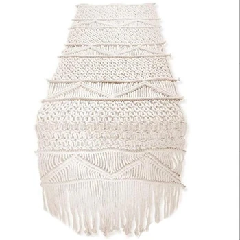 

Fringed Table Runner Hand-Woven Bohemian Wedding Table Decoration Bedding Blanket
