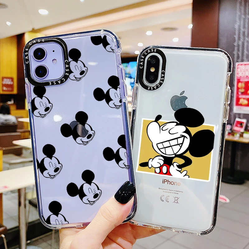 Чехол для телефона с мультяшной мышкой и уткой iPhone 11 Pro XS Max X XR 8 7 Plus милый
