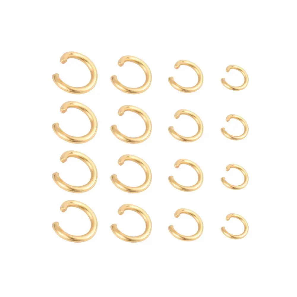 100-200Pcs 골드 컬러 304L 스테인레스 스틸 분할 반지 보석에 대 한 오픈 점프 반지 DIY 목걸이 공예 액세서리 만들기