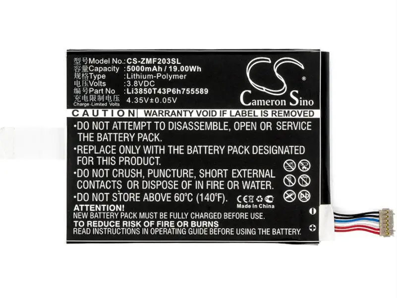 Cameron sino 5000 мА/ч, Батарея для SOFTBANK 203Z GL09P Li3850T43P6h755589 для zte 203Z GL09P Li3850T43P6h755589 популярный аккумулятор