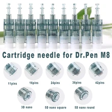

50Pcs Dr.Pen M8 W/C ULTIMA Derma Pen Microneedleing Cartridge Needle 11 16 24 36 42Pin 3D Nano 5DRound Beauty Face MTS Skin Care