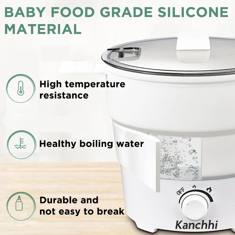 220v Collapsible Electric wok multi-functional household pot dormitory student  electric Rice cooker mini electric cooking pot 4