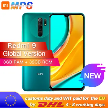 

In stock Global Version Redmi 9 32GB 3GB Smartphone Octa-core Media Tek Helio G80 13 MP Rear camera 5020 mAh Redmi9 Type-c 6.53"