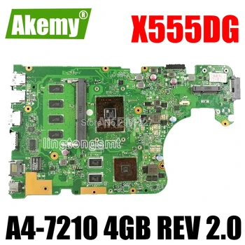 

X555YI A4-7210CPU 4GB RAM mainboard REV 2.0 For Asus X555Y X555YI X555D X555DG laptop motherboard 90NB09C0-R00020 100% Tested