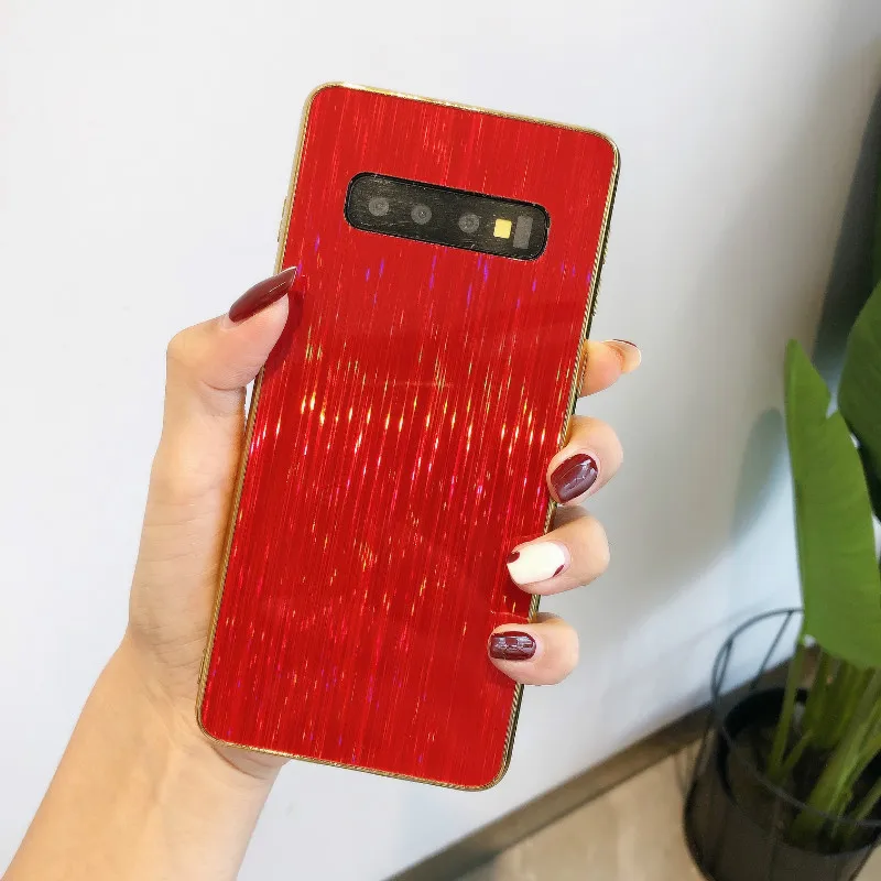 Роскошные лазер с перекрестным ремешком чехол для телефона для samsung galaxy note10 pro S10 S8 S9 плюс note9 note8 A8 A6 A7 A9 A10 A50 A70 J6
