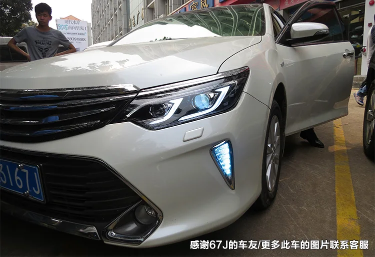 Автомобильный Стайлинг для Toyota Camry V55 светодиодный фонарь- год Camry фары drl Объектив двойной луч H7 HID Xenon