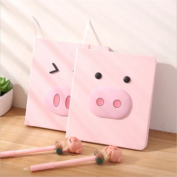 

2020 Kawaii Pig notebook Cartoon Cute Lovely Journal Diary Planner Notepad for Kids Gift Korean Stationery school supplise