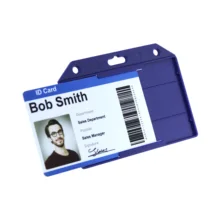 

Bestom 12pcs Horizontal Card Holder ID Name Tag Card Storage Single-sided Work Identifier Badge Pass Case Credential Holder