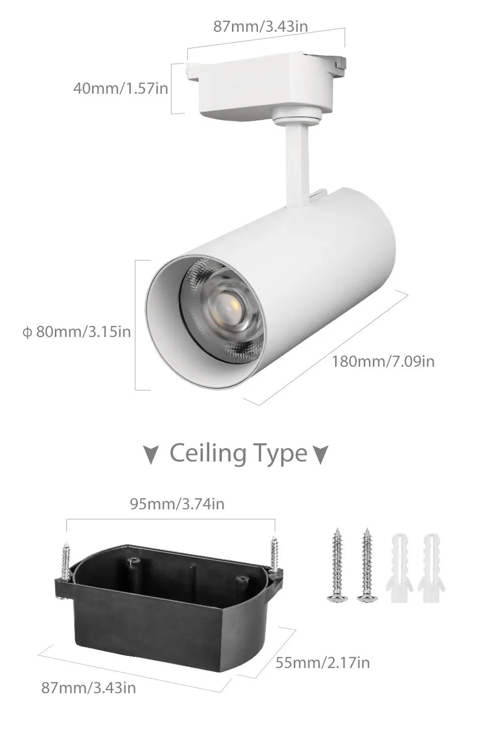 30W Track Light COB LED Track Lighting Spotlight Showroom Clothes Store Exhibition Rail Light Fixtures System Aluminu (10)