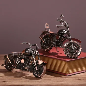 

Large Retro metal motorcycle Figurines Motorbike ornaments Living room Decor Home decoration accessories birthday Christmas gift