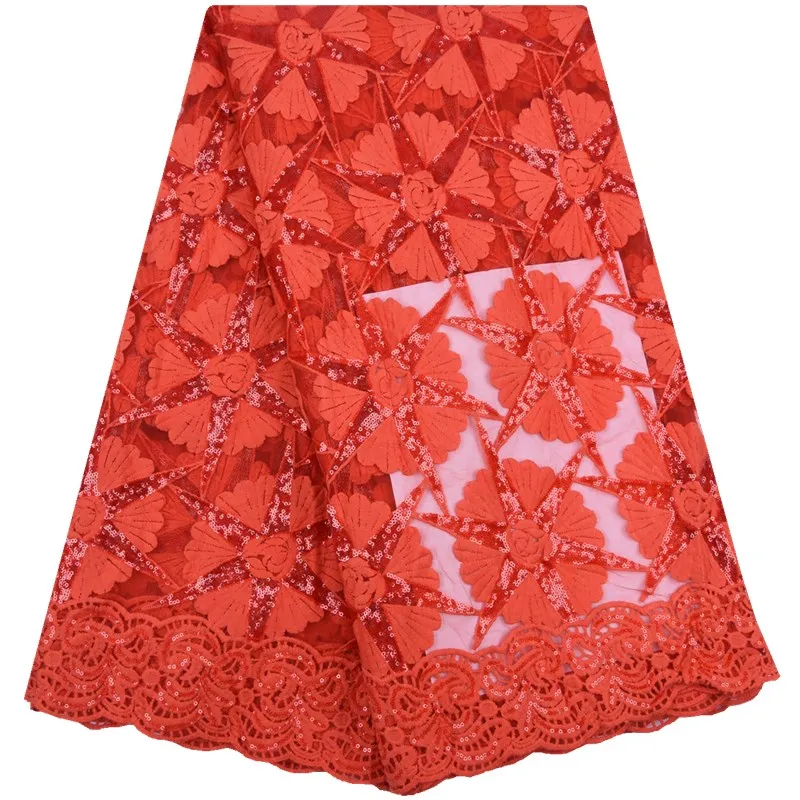 2019 Высокое качество Французский SequinsTulle кружевная ткань Африканское кружево