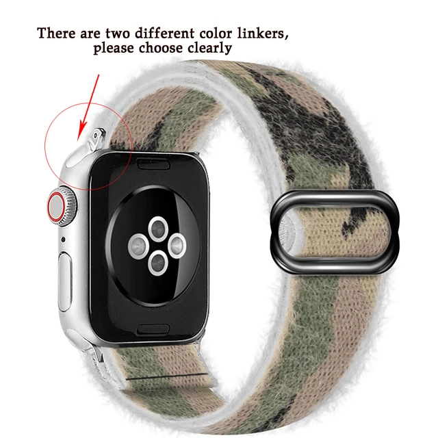 Soft and comfortable nylon Loop elastic buckle Apple watch band 38mm 42mm Series 7 SE654321 For iWatch Strap Bohemia braid  44mm 17