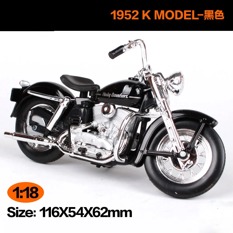Maisto 1:18 Harley Davidson 1952 K модель мотоцикла металлическая модель игрушки для детей подарок на день рождения Коллекция игрушек