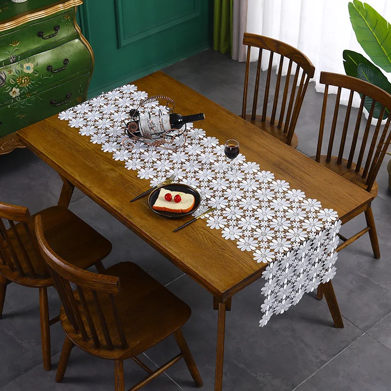 

Factory Wholesale Lace Table Flag Korean Table Flower Table Flag Tea Table Lace Tv Cabinet Table Thermal Insulation Table Flag