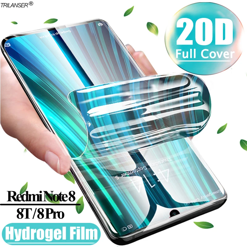 

20D полное покрытие Гидрогелевая пленка для xiaomi 8 pro redmi note 8t pro защитное стекло на ксиоми редми нот 8 т note8t glass Защита экрана для redmi-note-8-t mi note8 pro м...