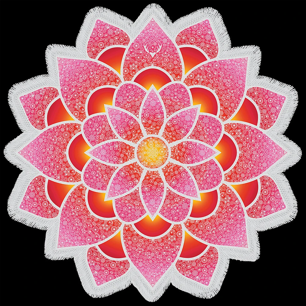 Home Wall Hanging Blanket Printed Tapestry Beach Towel Round Gift Throw Yoga Tassel Decor Art Mandala Summer Shawl Picnic Mat
