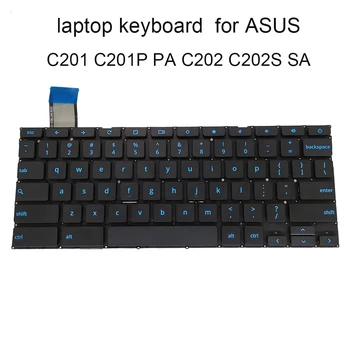 

Replacement keyboards for ASUS Chromebook C201 C201P C201PA C202 C202S C202SA US English black keyboard blue keys 0KNX0 112CUS00