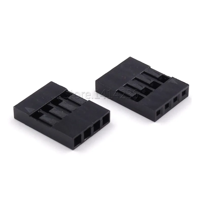 100 Stück Dupont Kunststoffgehäuse 4Pin 2,54 mm Dupont Stecker 4P – Detail 1