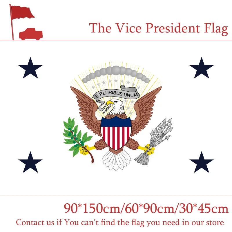 

3x5ft Printed Banner Flag Of The Vice President Of The United States 90*150cm 60*90cm Polyester 30*45cm Car Flag For Decoration