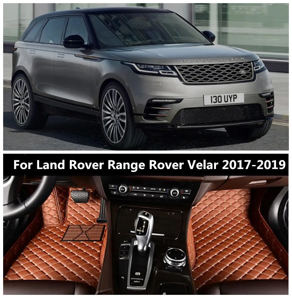 Автомобильные 3D роскошные кожаные автомобильные коврики подходит для Land Rover Range Rover Velar EMS