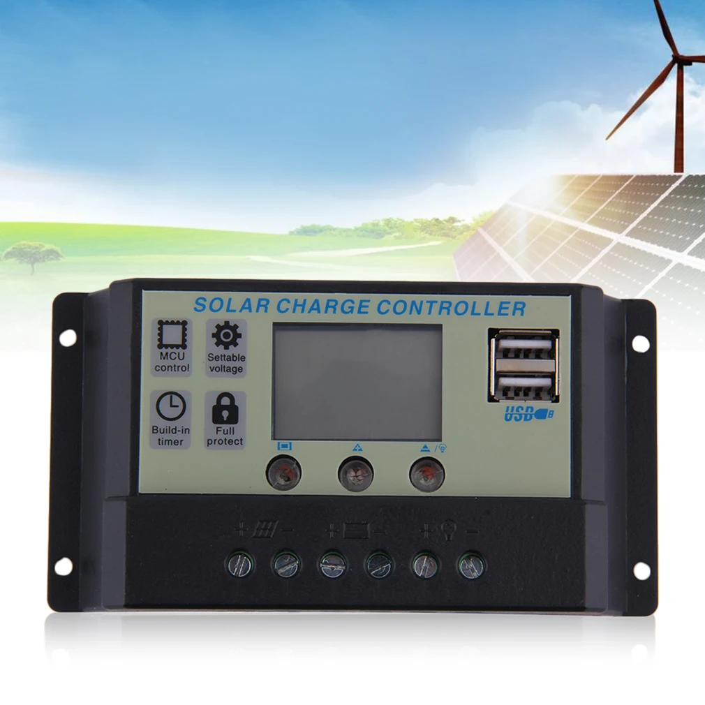 

Digital Display Solar Charge Controller Solar Panels Battery Charge Controller 30A 12/24V PWM TX-30AL Black