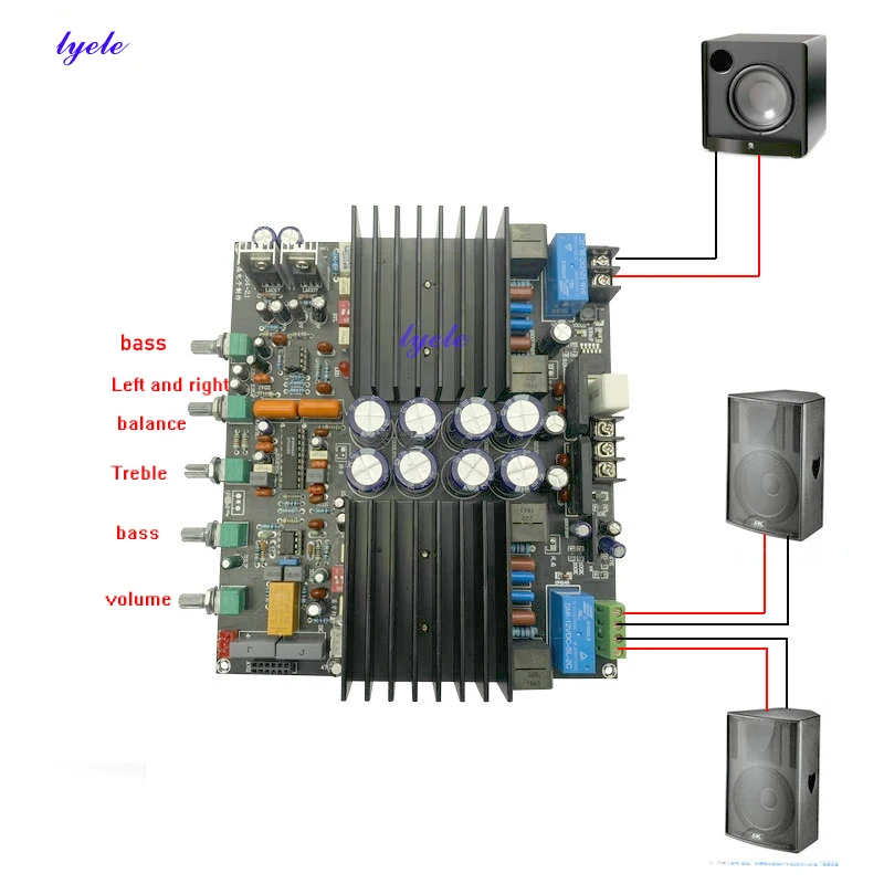 Tda8954th placa amplificador de áudio bluetooth 210w