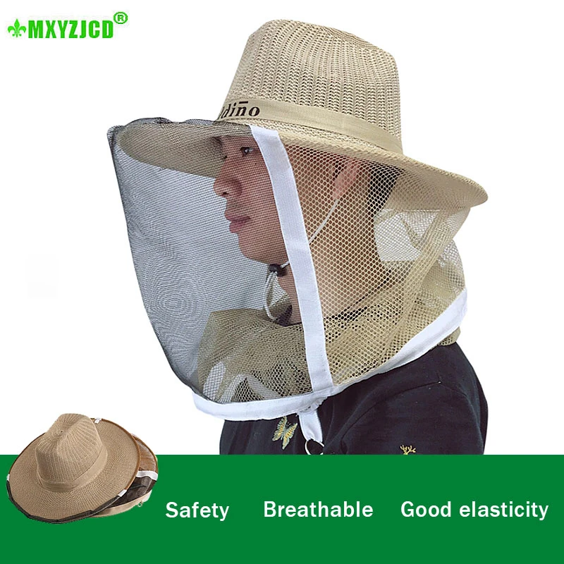 

Capturing Bee Protective Hat Beekeeper Head Protection Cover Breathable Safety Woven Cowboy Hat Beekeeper Dedicated