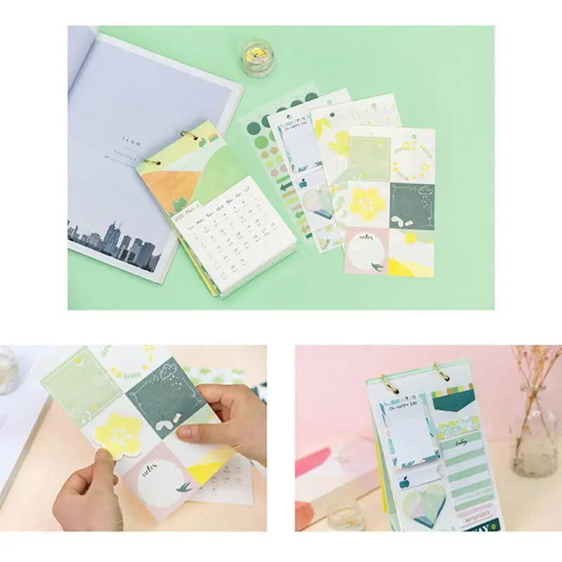 Cute Desktop Pocket Calendar Daily Schedule Planner Yearly Agenda Organizer