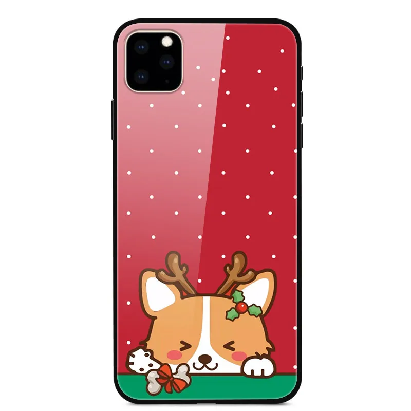 03 Рождественский чехол для телефона s для iPhone 11 Pro Max, чехол из закаленного стекла для iPhone X XS Max 7 8 6 6S Plus 11 Pro XR X S, Жесткий Чехол - Цвет: 03
